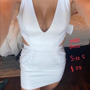 white NBD mini dress
